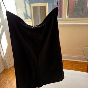 Reformation Black Strapless Dress Silk